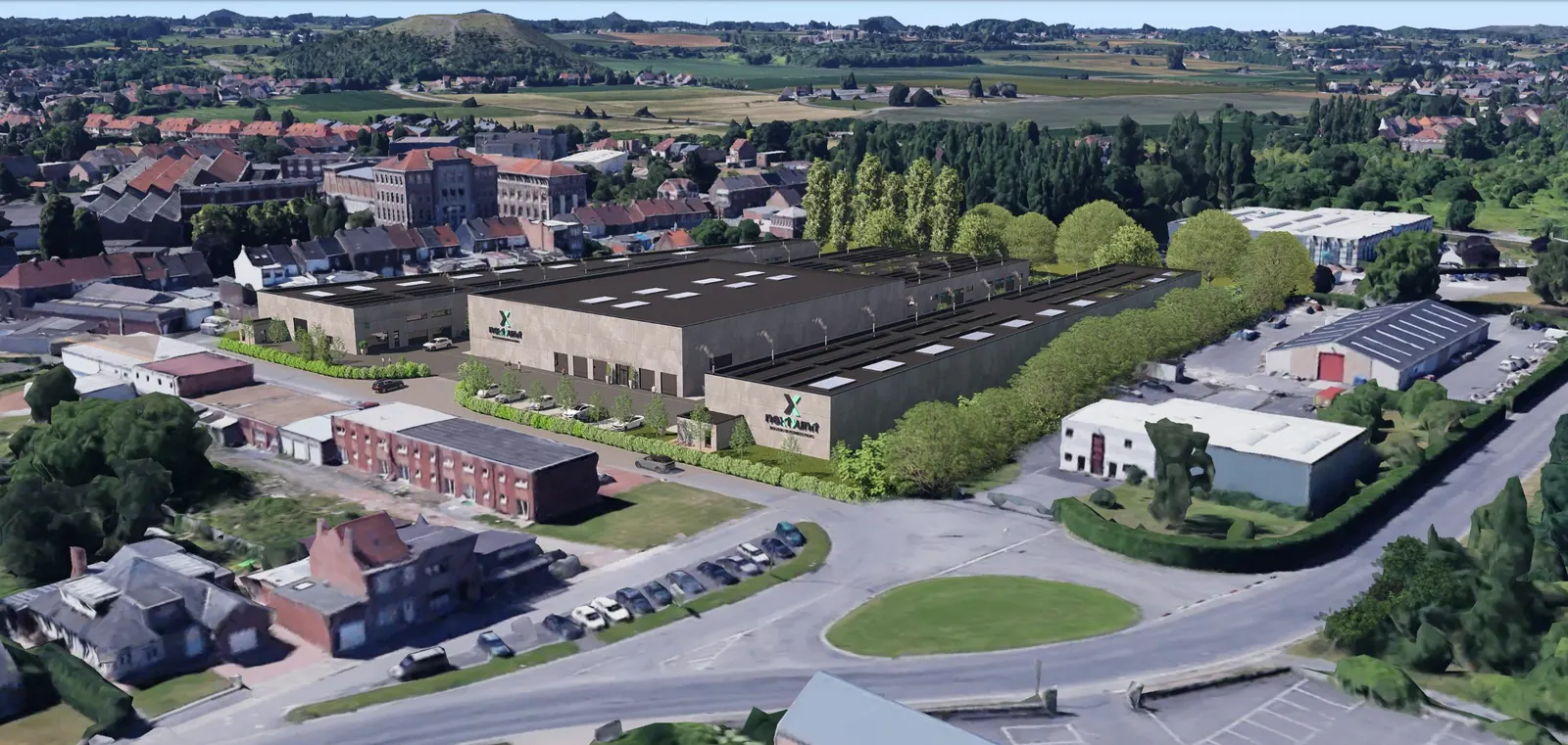 Vue aérienne du Boussu Business Parc